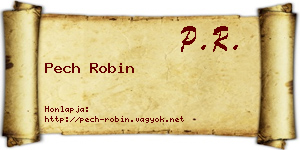 Pech Robin névjegykártya